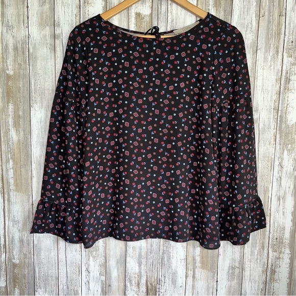 Loft Black Floral Blouse - Picture 2 of 6